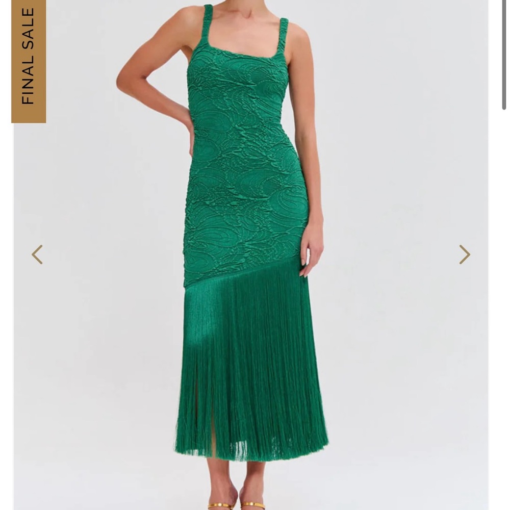 PatBO Jacquard Fringe Maxi Dress
